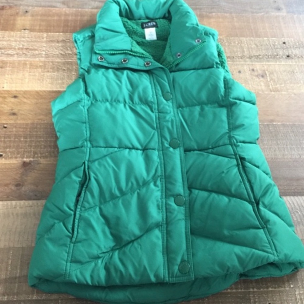 J.Crew Sherpa Lined Goose Down Puffer Vest